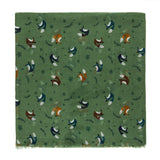 Spanish Design Printed Viscose Scarf (Green Fox)