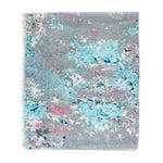 Spanish Design Printed Viscose Scarf (Gray Floral)