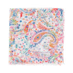 Spanish Design Printed Viscose Scarf (White Paisley)