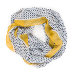 Spanish Design Printed Viscose Scarf (Yellow Polka Dots)