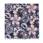 Spanish Design Printed Viscose Scarf (Navy Floral Chintz)