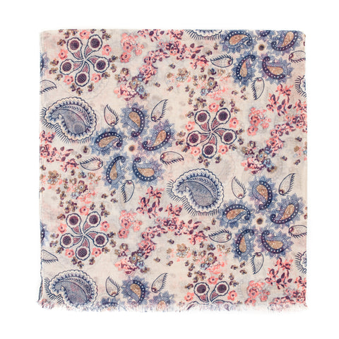 Sciarpa Quadrata In Pura Seta Floreale 20 Donne - Fazzoletto Viola E Rosa, Avvolgente Per Tutte Le Stagioni WY223