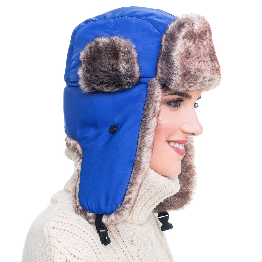 Blue sales trapper hat