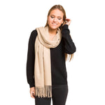 Solid Color Classic Scarf (Beige) - Melifluos