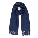 Solid Color Classic Scarf (Navy) - Melifluos
