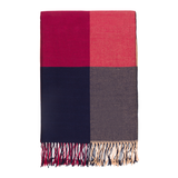 Winter Viscose Plaid Scarves (Navy Beige) - Melifluos